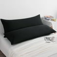 thumbnail image 1 of [Pillowcase]-2 Pack Ultra Soft Microfiber Body Pillowcases, Breathable and Easy Care Long Pillow Covers, 20" x 54", Black, 1 of 5
