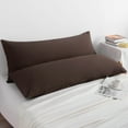 thumbnail image 1 of [Pillowcase]-2 Pack Ultra Soft Microfiber Body Pillowcases, Breathable and Easy Care Long Pillow Covers, 20" x 54", Chocolate, 1 of 5