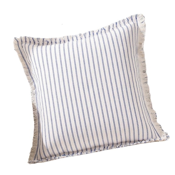 Pillowcase Farmhouse Pillow Cover Blue Black Light Gray Stitching Designing