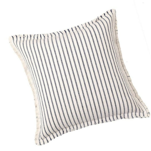 Pillowcase Farmhouse Pillow Cover Blue Black Light Gray Stitching Designing