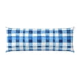 thumbnail image 1 of Pillowcase Long Strip 20x54in Does Not Contain Pillow Core Durable Invisible Zipper Close Easy To Install And Remove Cornflowerblue Checked Hand-Drawn Sketch_1, 1 of 8