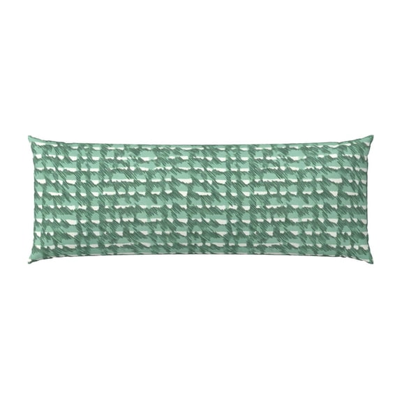Pillowcase Long Strip 20x54in Does Not Contain Pillow Core Durable Invisible Zipper Close Easy To Install And Remove Green Houndstooth Vintage Texture Hand-Drawn Sketch_1