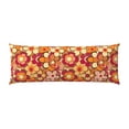 thumbnail image 1 of Pillowcase Long Strip 20x54in Does Not Contain Pillow Core Durable Invisible Zipper Close Easy To Install And Remove Retro Groovy Flowers Pattern (13), 1 of 8