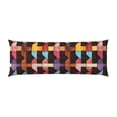 thumbnail image 1 of Pillowcase Long Strip 20x54in Does Not Contain Pillow Core Durable Invisible Zipper Close Easy To Install And Remove Saddlebrown Colorful Houndstooth Hand-Drawn Sketch_2, 1 of 8