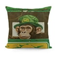 thumbnail image 1 of Pillowcase Monkey St Patrick's Day Truck Floral Leaves King  Pillow Cover Protector Pillow Sham Case with Zipper, 1 of 5