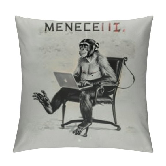 Pillowcase Monkeys Exist Chimpanzee Astronaut Funny Space Lover Gift Astronomy Fan Pillow Cover Case