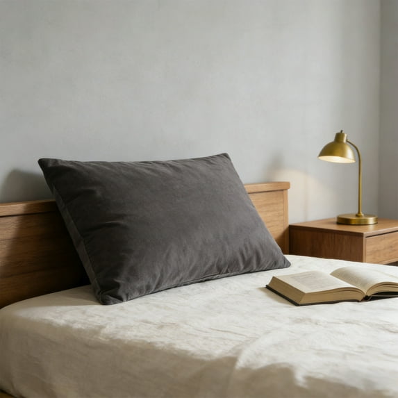 Pillowcase, Non-Slip, Moisture-Wicking, Wrinkle-Resistant, Single Pack, Gray