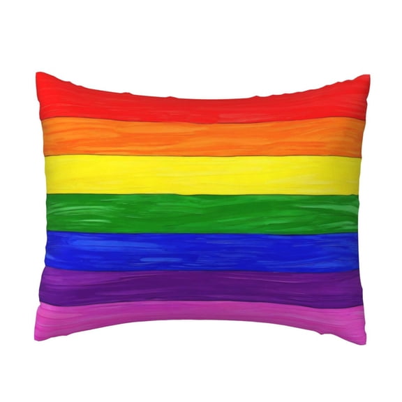 Pillowcase Pride Rainbow Pattern 20x26 Inches Throw Pillow Case Cushion Cover Bed Pillow Cover