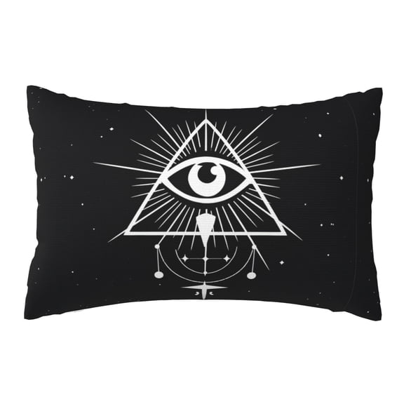 Pillowcase Print Pillow Cover Decorative Illuminati Occult Geometric Pillow Cases Protectors For Bedroom Sofa 20x30 Inch