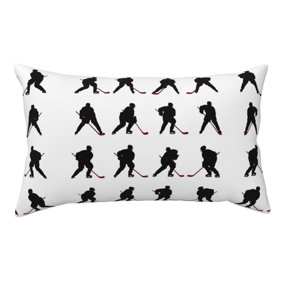Pillowcase Rectangle Zippered Double Sided Printing 20x36 Inches Ice Hockey Pattern Decorative Throw Pillow Case Cushion Cover