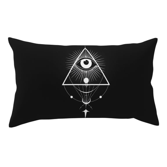 Pillowcase Rectangle Zippered Double Sided Printing 20x36 Inches Occult Geometric Decorative Throw Pillow Case Cushion Cover