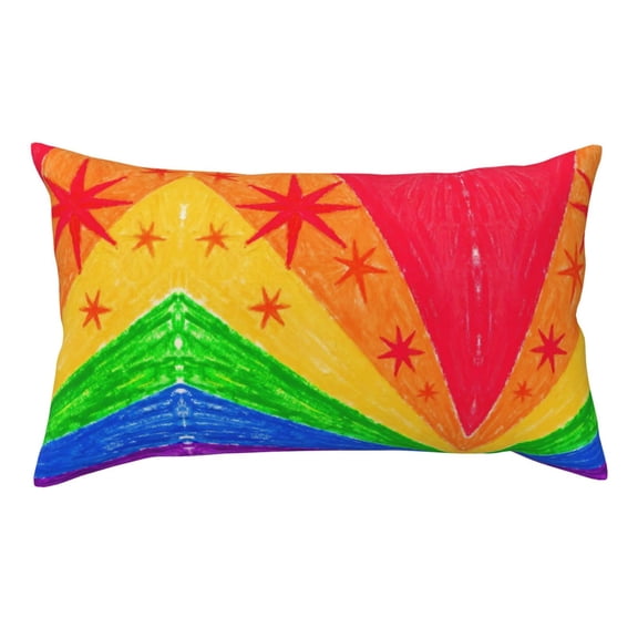 Pillowcase Rectangle Zippered Double Sided Printing 20x36 Inches Pride Rainbow Flag Decorative Throw Pillow Case Cushion Cover