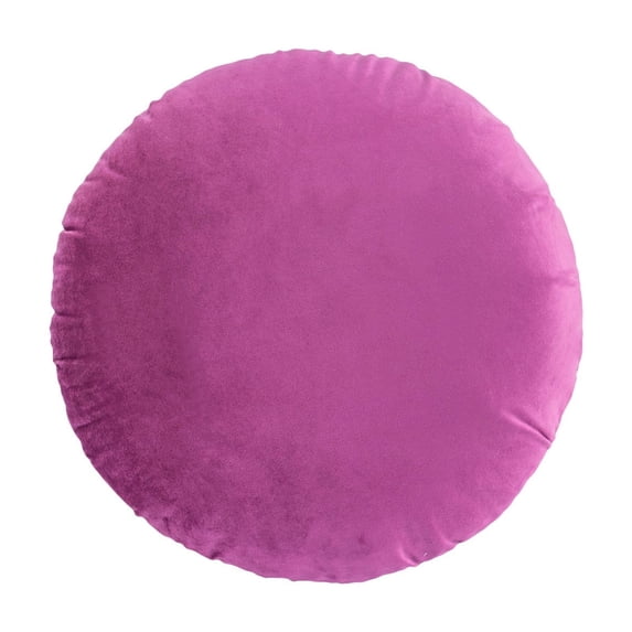 Pillowcase Round 17.72 Inch Soft Comfortable Zipper Closure Throw Fluffy Touch Floor Pillow Covers, Velvet Sham Circle Circular Warm Removable Slipcover Cushion for Home Decoration Couch Bed Sofa