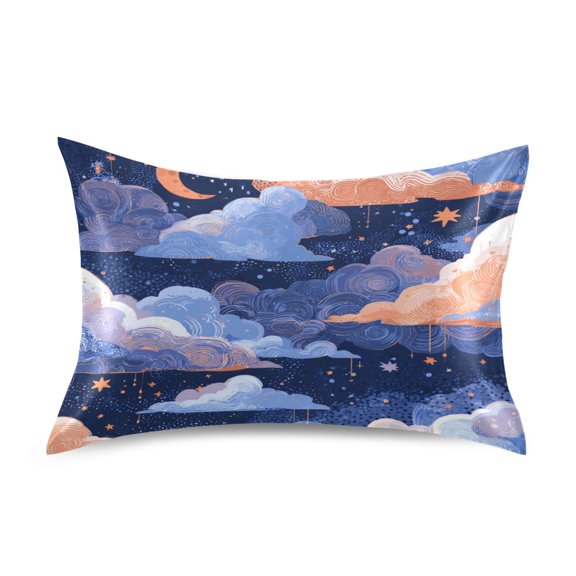 Pillowcase Satin Pillowcase 26x20in Pillow Case Satin Pillow Case Soft and Smooth Beautiful Blue Clouds