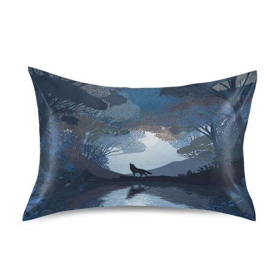 Pillowcase Satin Pillowcase 26x20in Pillow Case Satin Pillow Case Soft and Smooth Flat Vector Animal Silhouette