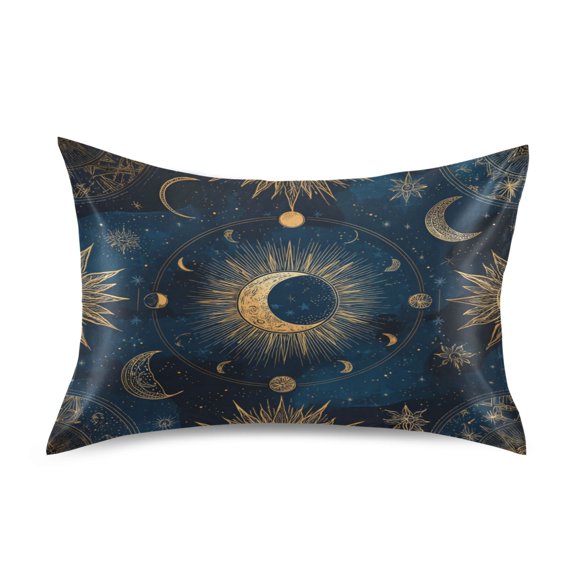Pillowcase Satin Pillowcase 26x20in Pillow Case Satin Pillow Case Soft and Smooth Moon Pattern
