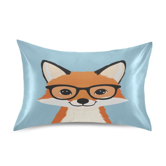 Pillowcase Satin Pillowcase 26x20in Pillow Case Satin Pillow Case Soft and Smooth Orange Fox