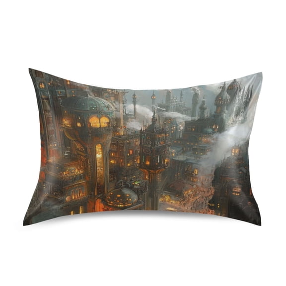 Pillowcase Satin Pillowcase 26x20in Pillow Case Satin Pillow Case Soft and Smooth Steampunk Castle