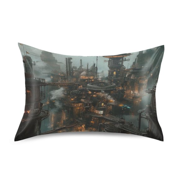 Pillowcase Satin Pillowcase 26x20in Pillow Case Satin Pillow Case Soft and Smooth Steampunk City