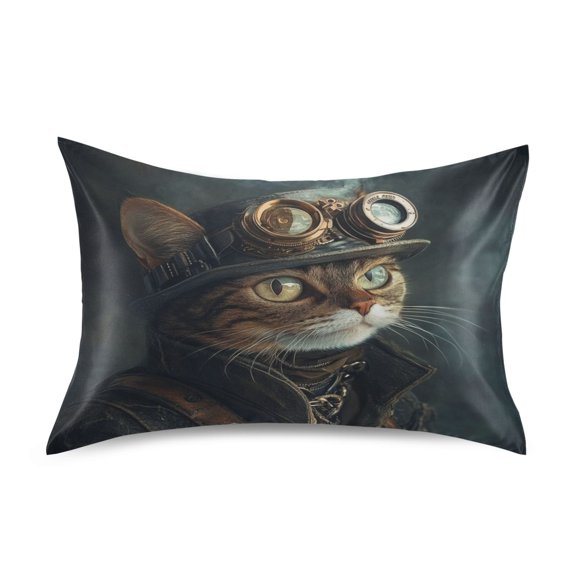 Pillowcase Satin Pillowcase 26x20in Pillow Case Satin Pillow Case Soft and Smooth Steampunk Cute Cat