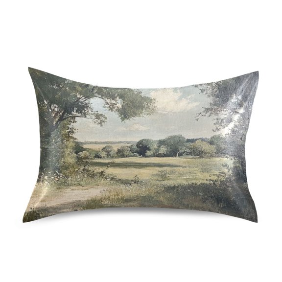 Pillowcase Satin Pillowcase 40x20in Pillow Case Satin Pillow Case Soft and Smooth Beautiful Grey Woods