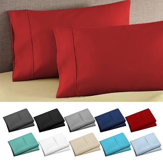 Pillowcase Set Pillow Cases - Pack - Envelope Closure - Soft Brushed Microfiber Fabric - Shrinkage And Fade Resistants Pillow Covers 20 X 30 Inches