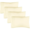 thumbnail image 1 of CGK Linens Extra Soft Pillowcases Set of 4 - King Size Hotel Luxury Breathable & Cozy 4-Piece Pillow Covers, Off White, 1 of 7