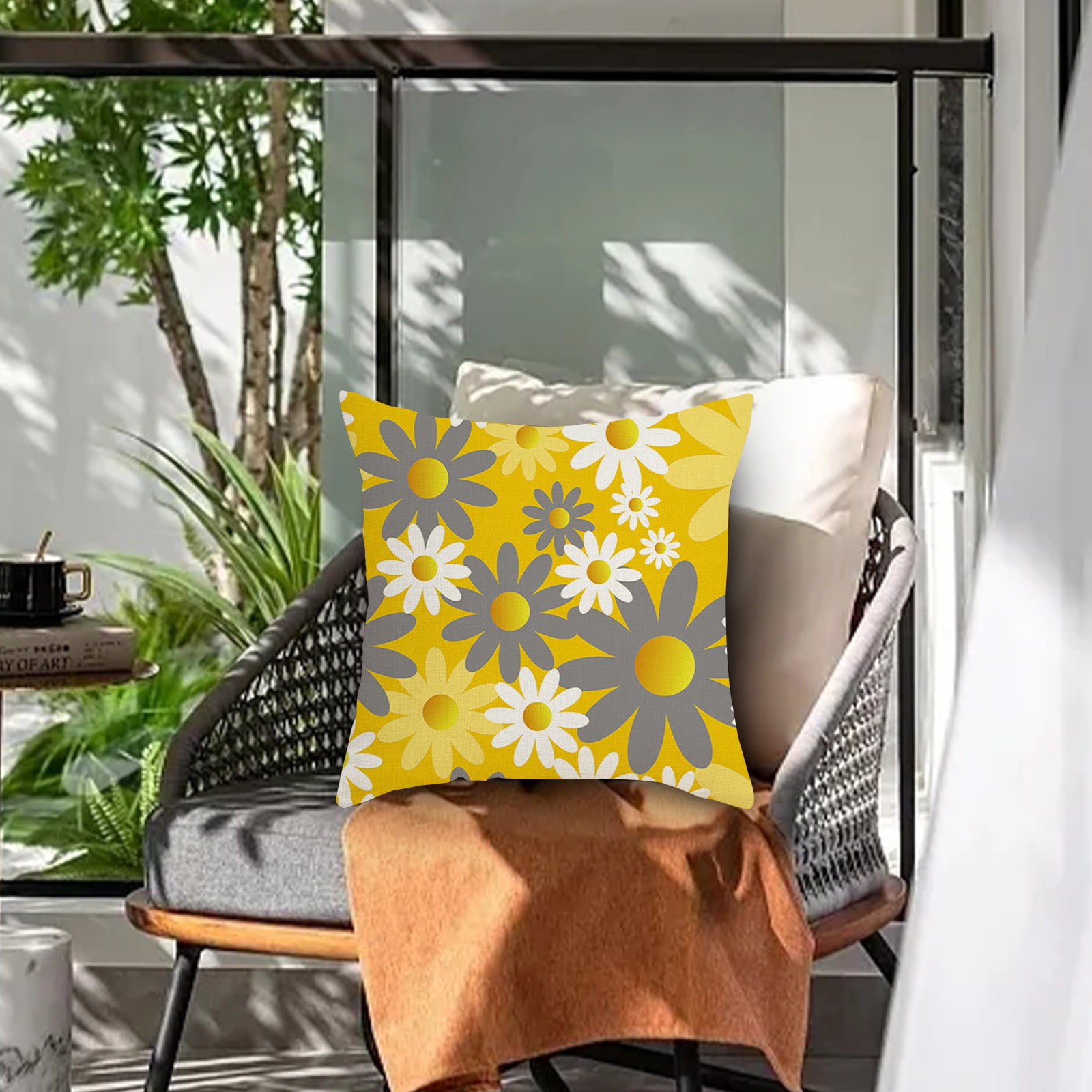 Pillowcase Standard Cotton Decorative Cushion Covers 18x18 Inch Sofa