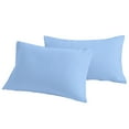 thumbnail image 1 of [Pillowcase]-Ultra Soft Brushed Microfiber Pillowcases Set, Cozy Machine Washable Bed Pillow Cases, California King Size, Sky Blue, 2 Piece, 1 of 8