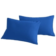 [Pillowcase]-Ultra Soft Brushed Microfiber Pillowcases Set, Cozy Machine Washable Bed Pillow Cases, King Size, Royal Blue, 2 Piece