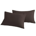 thumbnail image 1 of [Pillowcase]-Ultra Soft Brushed Microfiber Pillowcases Set, Cozy Machine Washable Bed Pillow Cases, Queen Size, Chocolate, 2 Piece, 1 of 8
