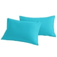 thumbnail image 1 of [Pillowcase]-Ultra Soft Brushed Microfiber Pillowcases Set, Cozy Machine Washable Bed Pillow Cases, Standard Size, Blue, 2 Piece, 1 of 8