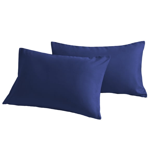 [Pillowcase]-Ultra Soft Brushed Microfiber Pillowcases Set, Cozy Machine Washable Bed Pillow Cases, Standard Size, Navy Blue, 2 Piece