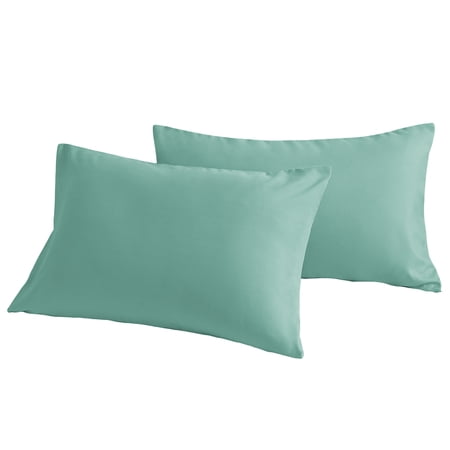 [Pillowcase]-Ultra Soft Brushed Microfiber Pillowcases Set, Cozy Machine Washable Bed Pillow Cases, Standard Size, Sea Green, 2 Piece