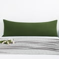 thumbnail image 1 of [Pillowcase]-Ultra Soft Microfiber Body Pillowcase, Cozy Machine Washable long Pillow Cover, Olive Green, 1 Count, Pillow not included, 1 of 5