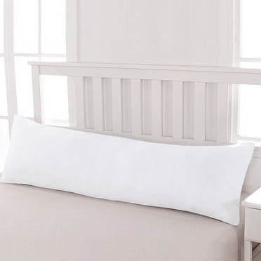 [Pillowcase]-Ultra Soft Microfiber Body Pillowcase, Cozy Machine Washable long Pillow Cover, White, 1 Count, Pillow not included