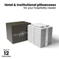 thumbnail image 1 of Pillowcases Bulk Pack- 12 Pcs Cotton Rich White Standard Size for Hotels, Spa, Salon, Hospitals, Dorms, Air Bnb by Grand Estate Hotel, 1 of 5