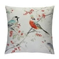 thumbnail image 1 of Pillowcases Garden Floral Birds Printed on White Pillow Cases Pillow Cover (King Size, Birds Floral), 1 of 5