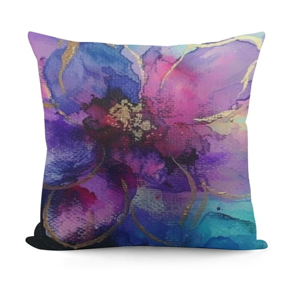 Pillowcases Purple Blue Gold Powder Art Design Pillow Case Decorative Throw Pillow Cover for Home Sofa Office
