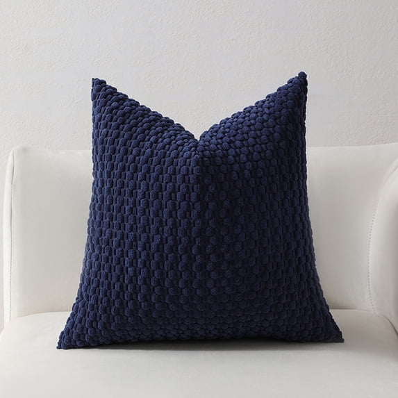 Pillowcases, Soft Breathable Standard Pillow Shams, Premium Weave Polyester Envelope Closure Pillowcase Covers Machine Washable, Navy