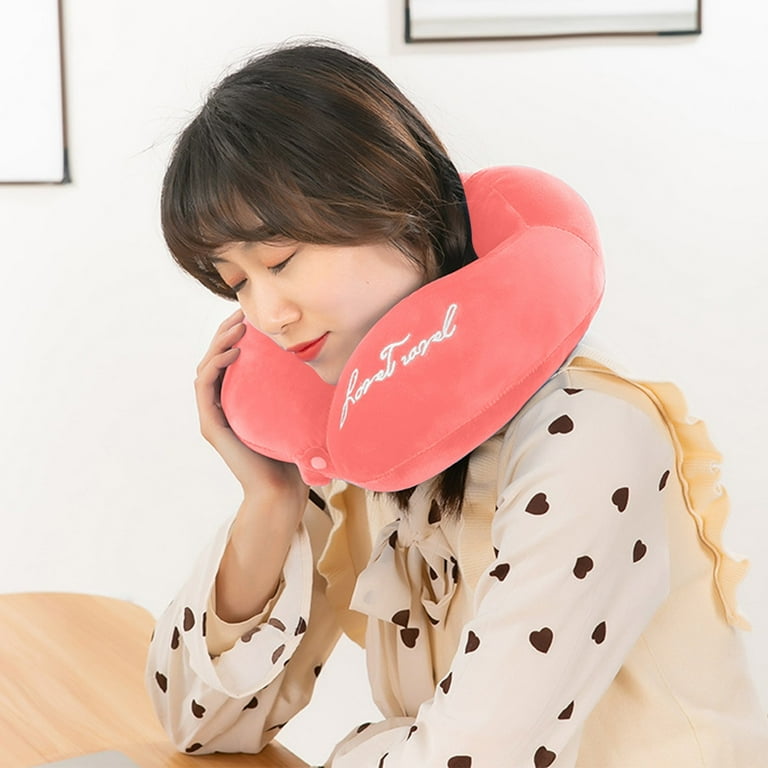 Pillowcases Standard U Shaped Neck Pillow For Support Ergonomic Design For Comfortable Sleep And Neck Coral Satin Pillowcase Pillowcase Standard Size Hoodie Pillowcase Silk Pillowcase for Curly Hair W...