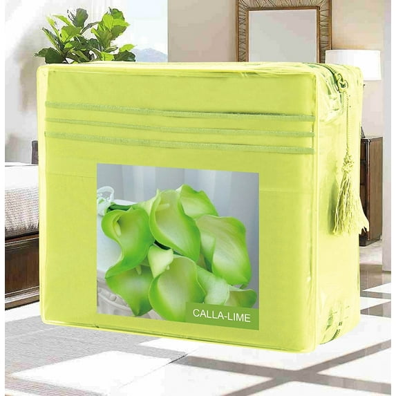Pillowcases- Wrinkle-Free 1500 Series 2-Pieces PillowCases, Standard Size - Calla-Lime