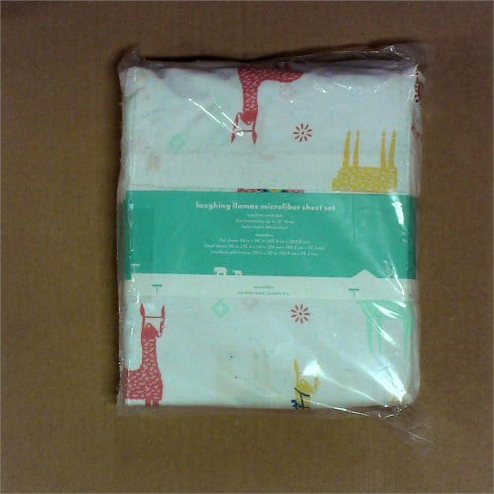 Pillowfort Laughing Llama Twin Sheet Set Brushed Microfiber 3 piece