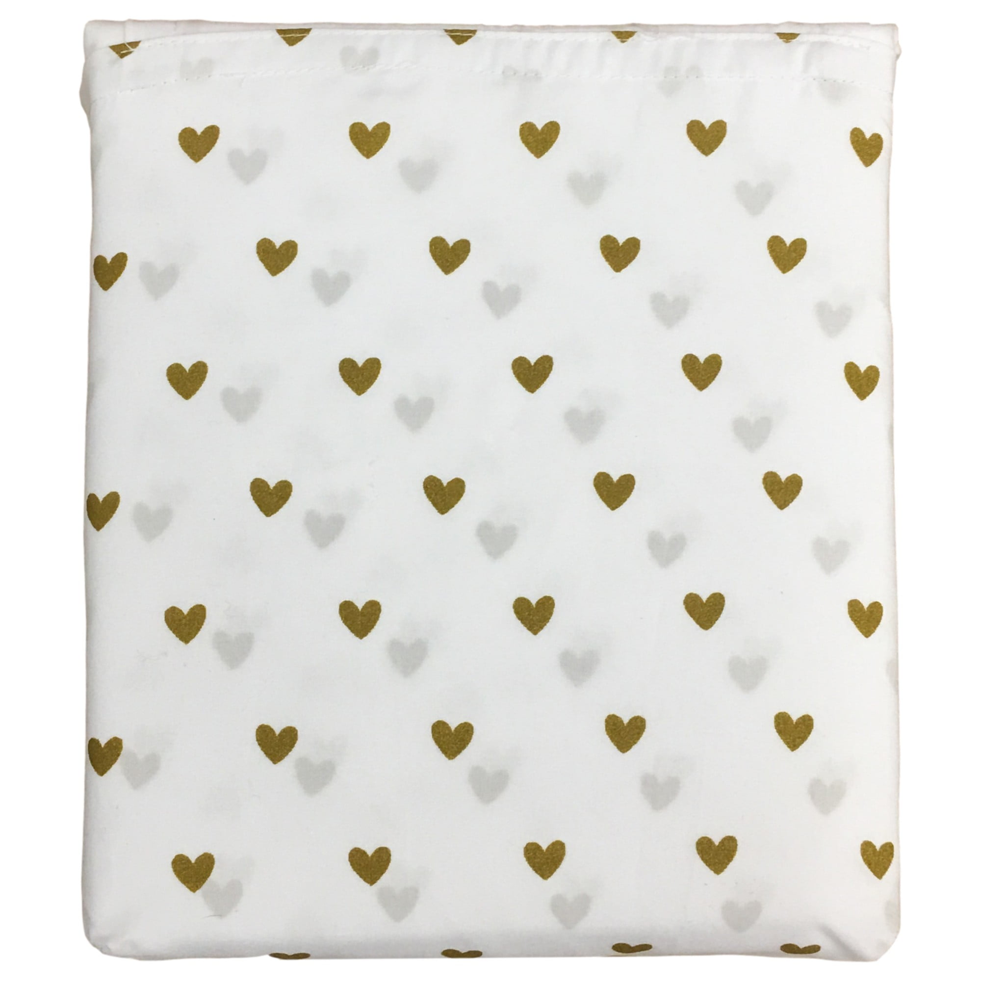 Pillowfort Sheet Set Metallic Gold Hearts Full Bed Size Microfiber