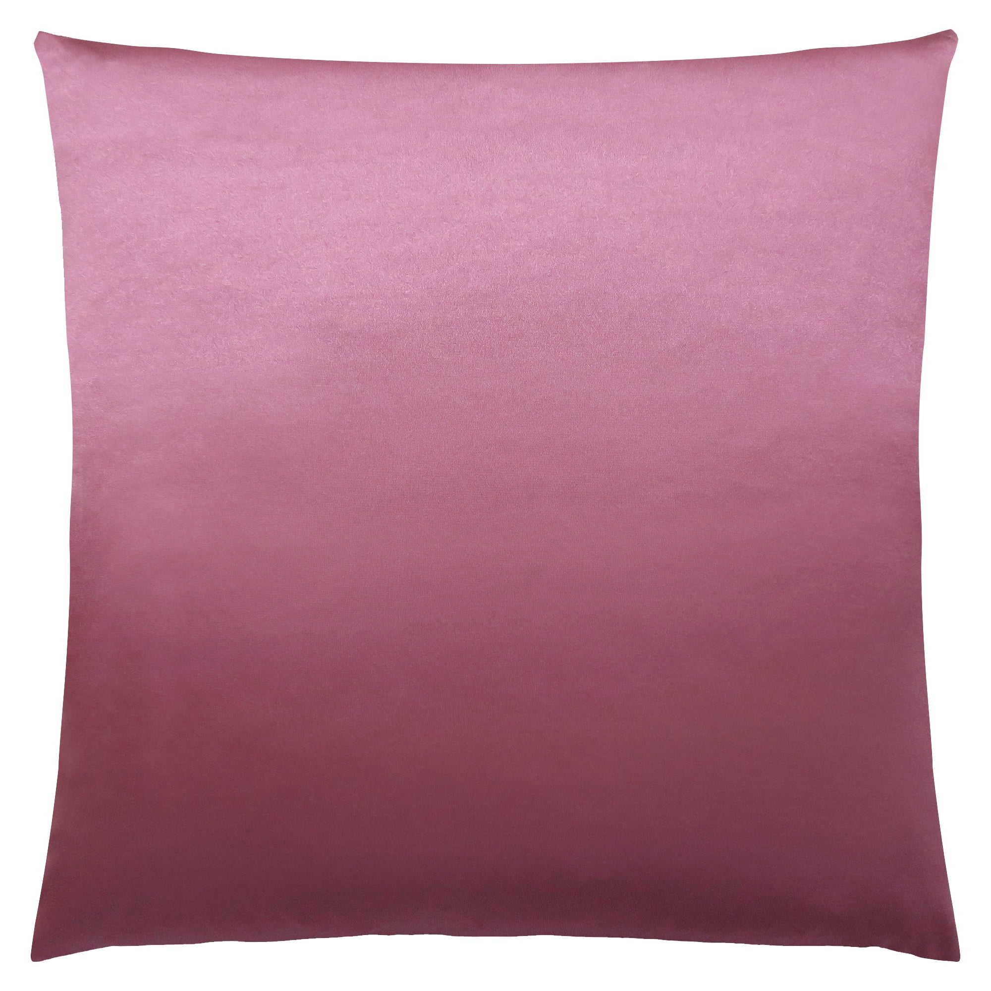 Elegant Pink Satin Square Accent Pillow with Polyester Insert