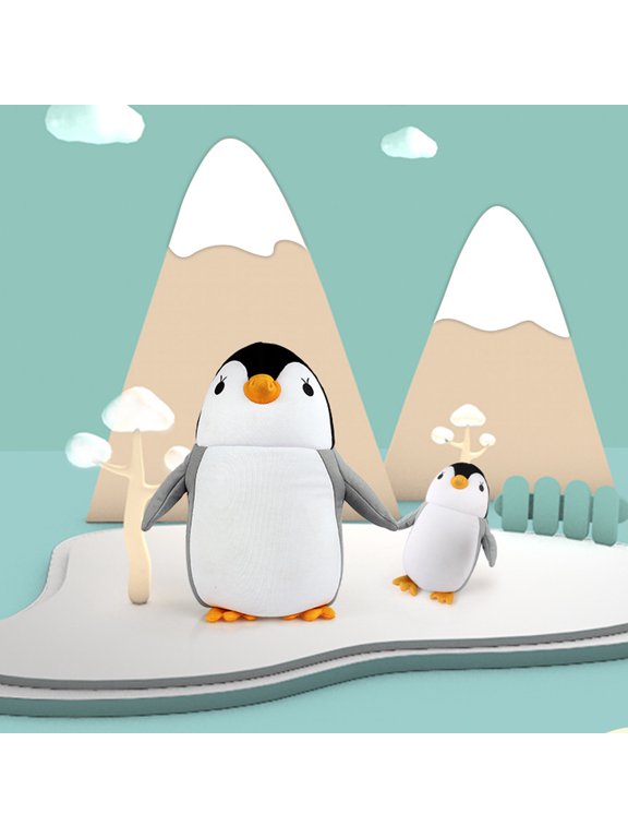 Pillows Cartoon Particle Throw Pillow Neck Pillow Deformation Two-in-one Dual-use Pillow Leisure Travel U-Shaped Pillow (Grey Penguin)