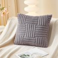 thumbnail image 1 of Pillows for Couch Hwkond Pillowcase Pillowcase With Striped Design Concealed Zip Removable Breathable And Warm No Deformation Solid Colour Cushion Cover Pillowcase,(Up to 25% Off)Gray, 1 of 6