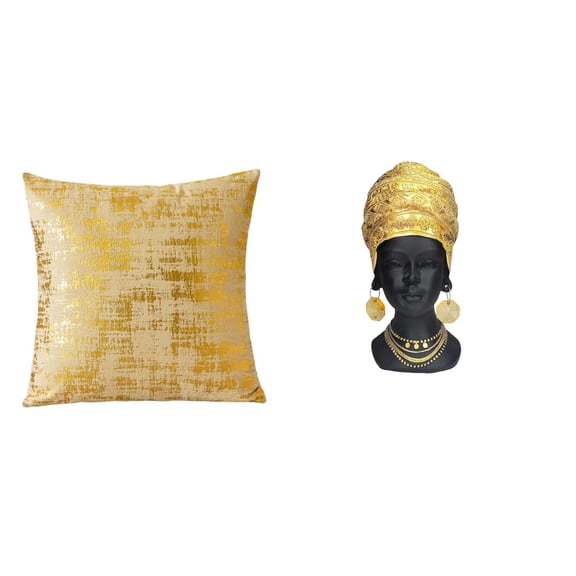 Pillows Cover Cushion Covers Sofa Bed Pillow Polyester Material African Woman Statue Gift for Home Office Decor
