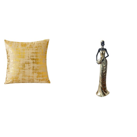 Pillows Cover Cushion Sofa Bed Throw African Figurine Resin Material Living Room Office Dorm Decor
