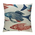 thumbnail image 1 of Pillows Decorative Throw Pillow Cover in The Ocean Pillow Case Inch Square Cushion Cover for Sofa Bed Blue Red, 1 of 5
